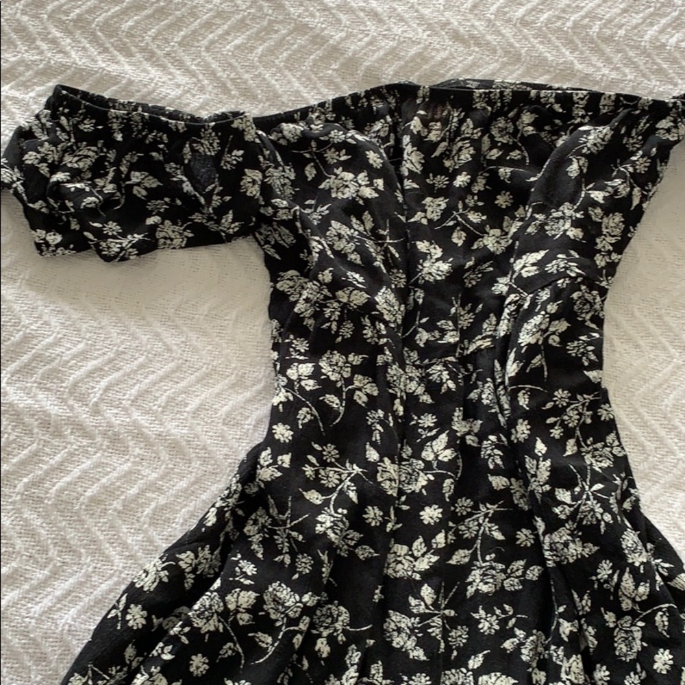 Flower off the shoulder dress